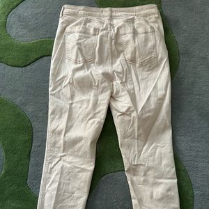 Crvy straight leg cream colored jeans